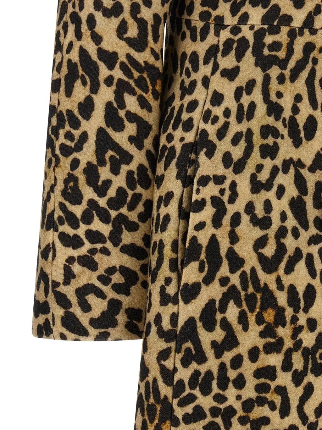 Leopard Print Double-Breasted Coat