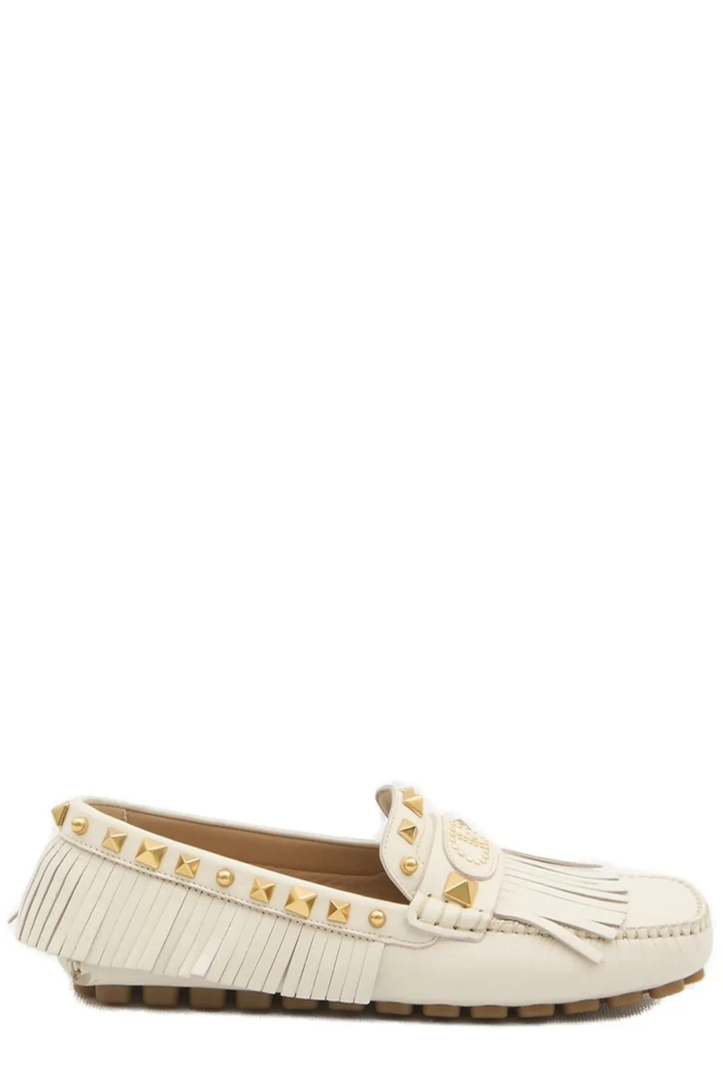 Loafers With Fringes And Studs