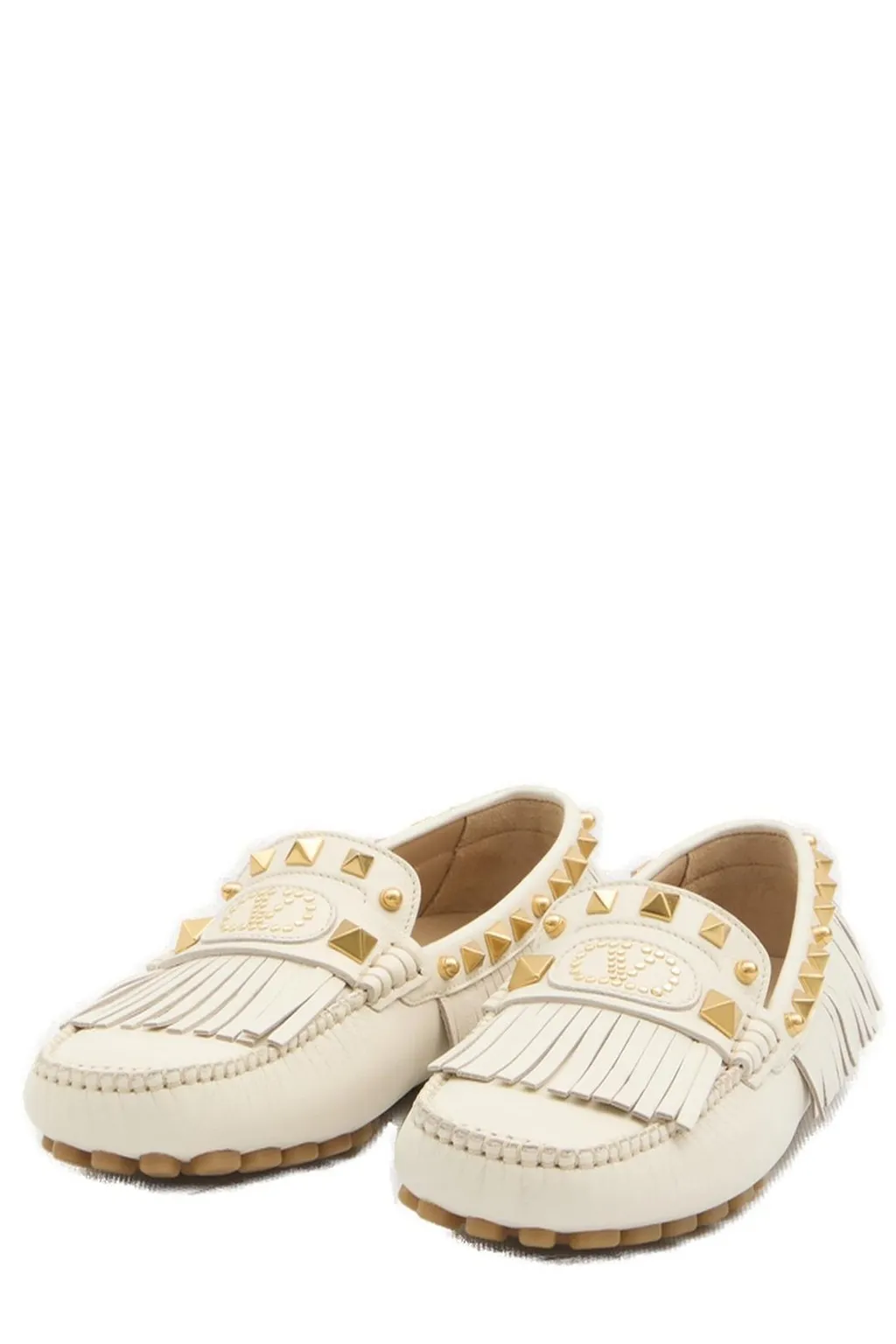 Loafers With Fringes And Studs