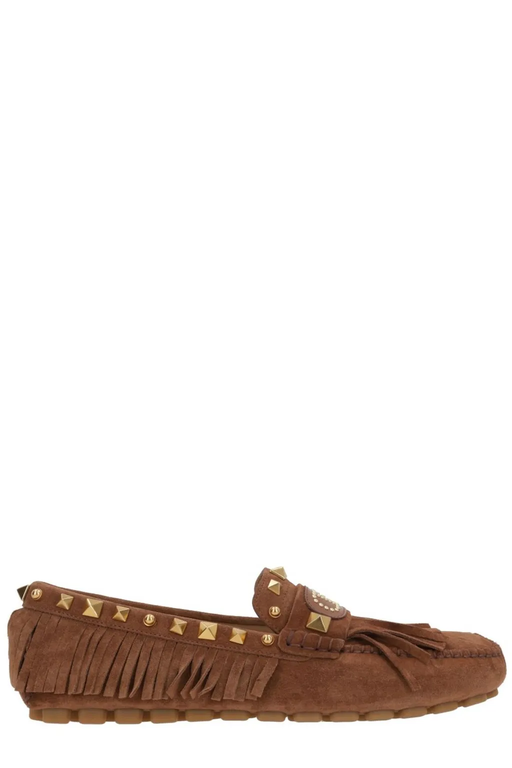 Mocassins With Fringes And Studs
