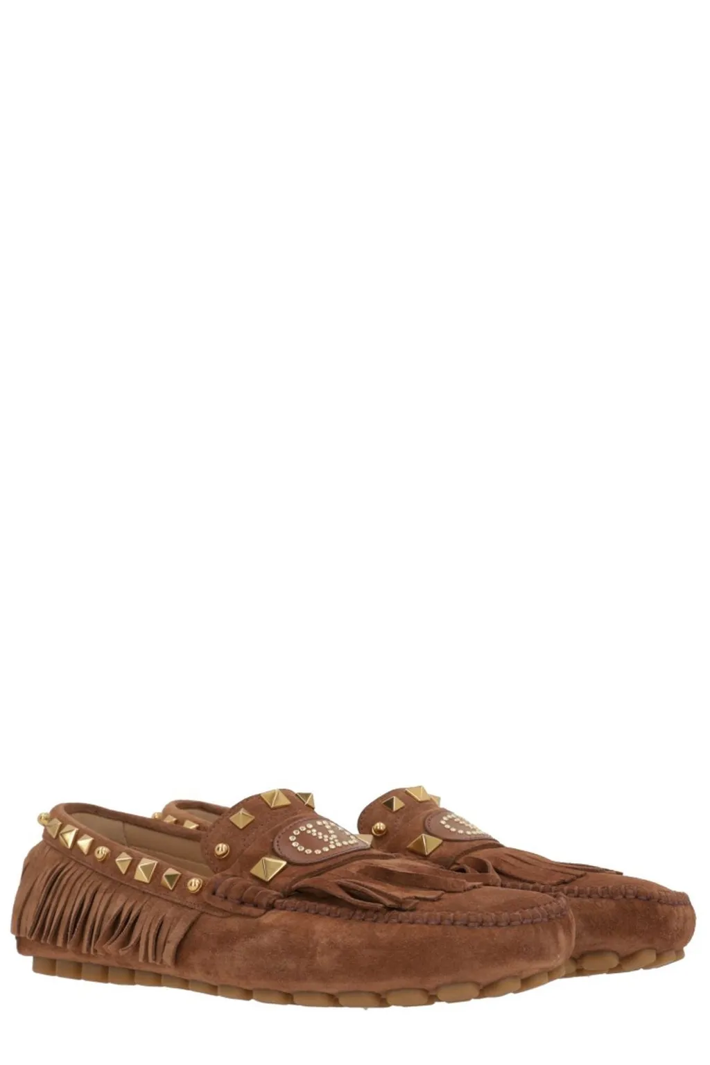 Mocassins With Fringes And Studs