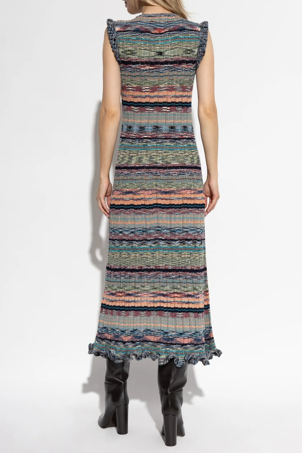 Striped Knit Maxi Dress