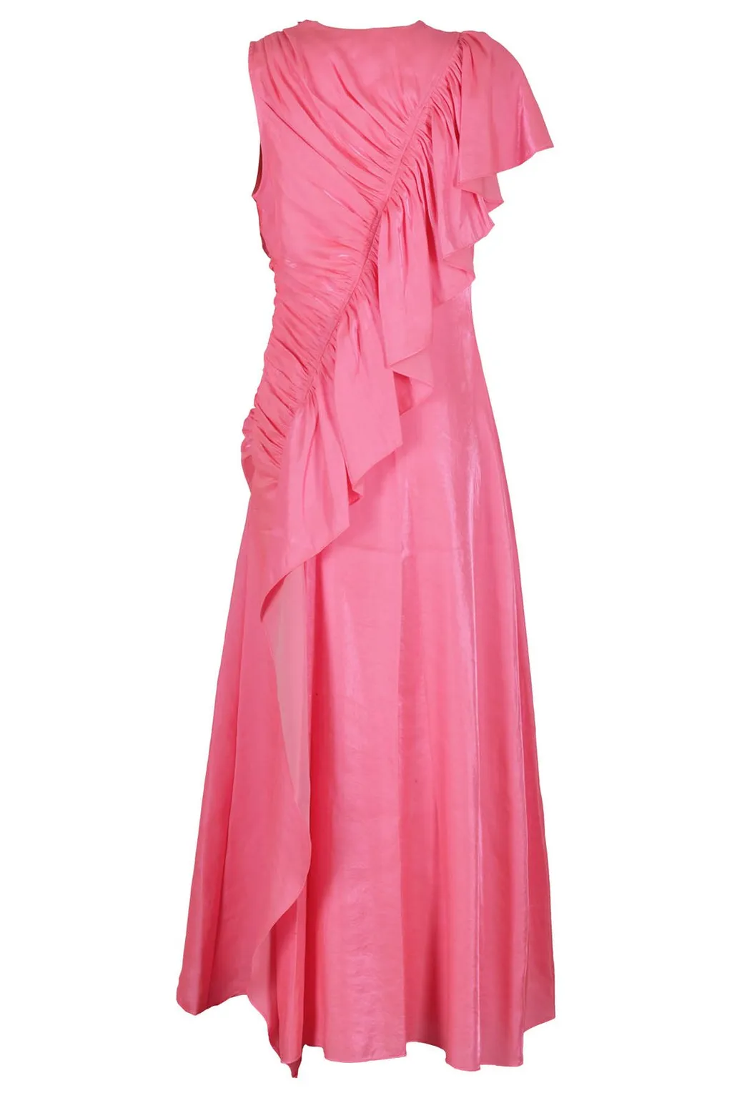 One-Shoulder Ruffled Maxi Dress