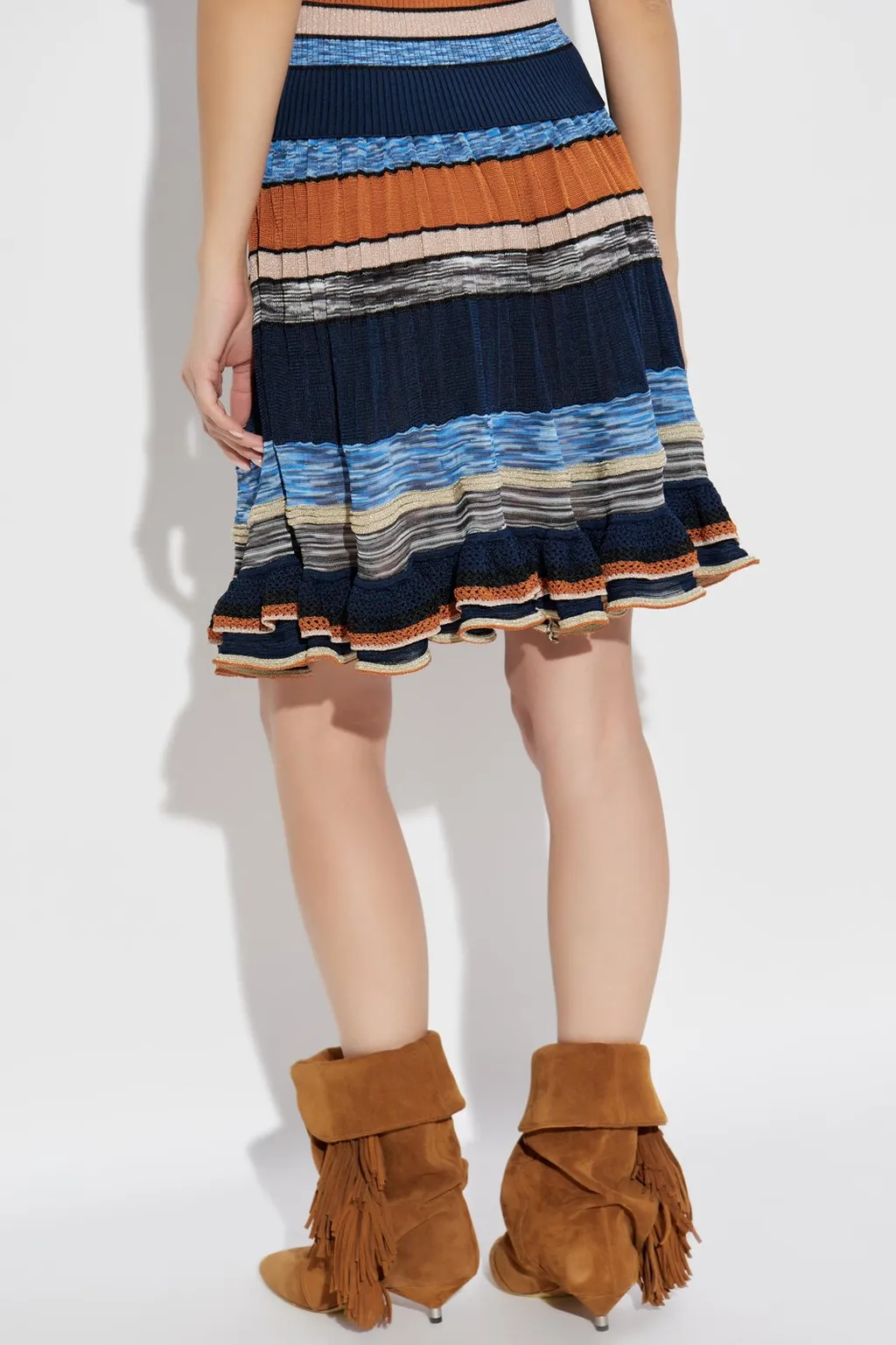 Pleated Knit Skirt