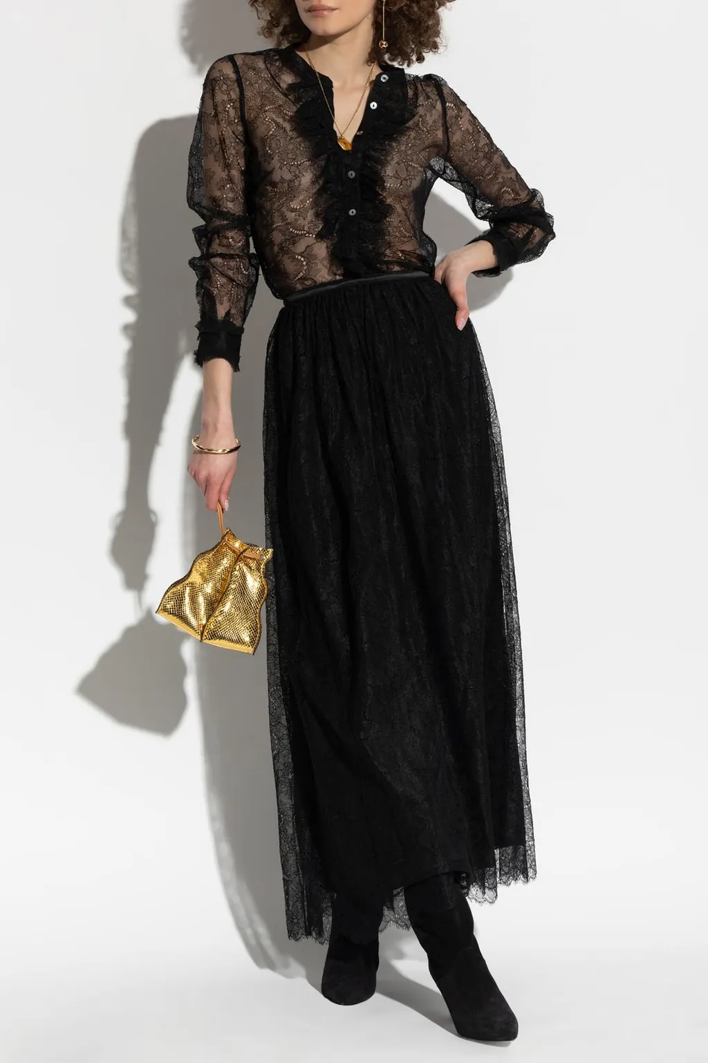 Lace Trimmed Blouse