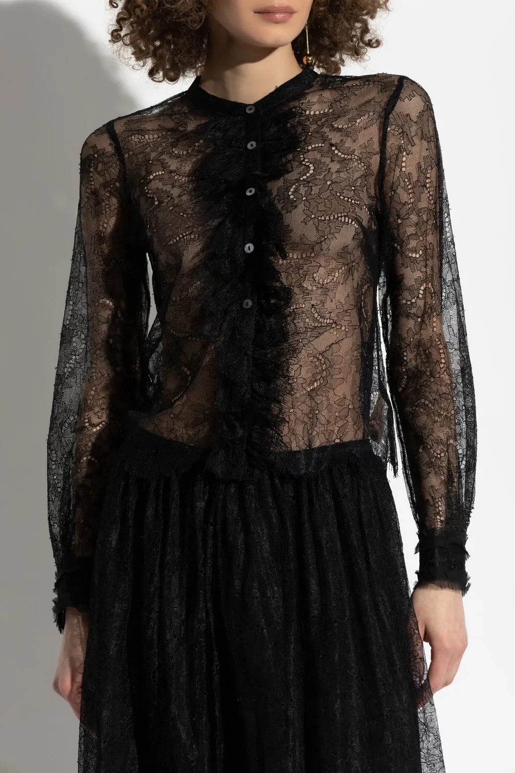 Lace Trimmed Blouse