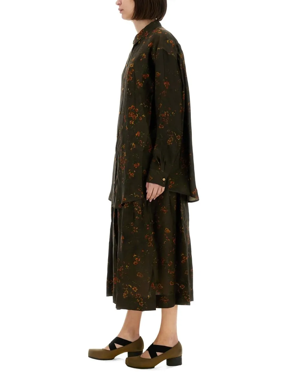 Floral Print Midi Skirt
