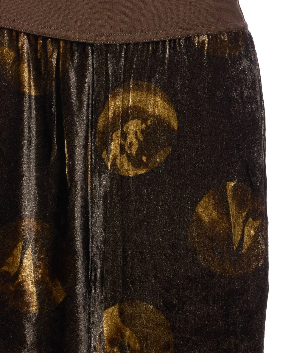 Velvet Wide-Leg Trousers