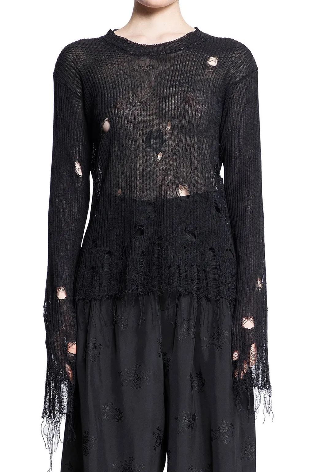 Distressed Knit Sweater