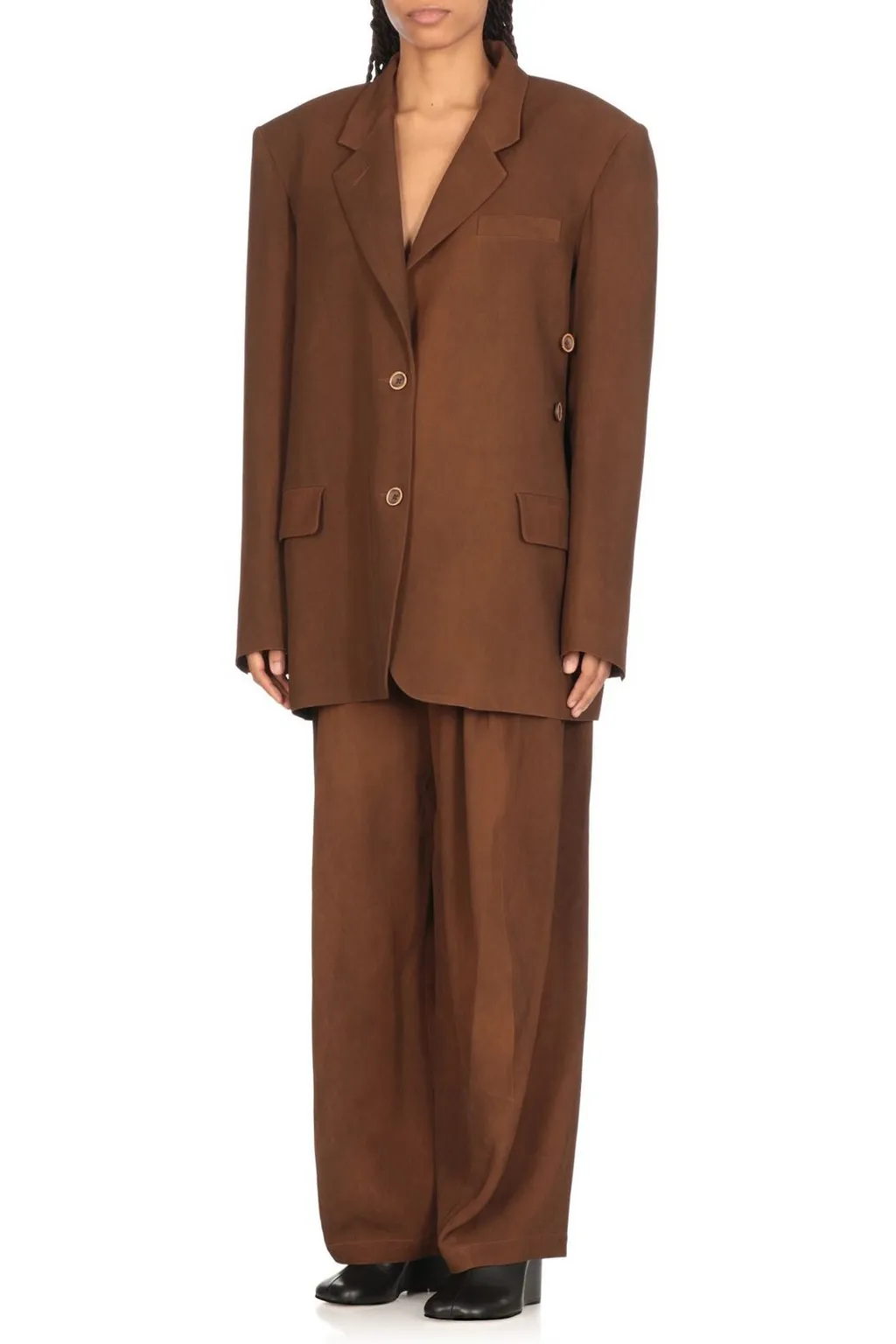 Asymmetric Double-Breasted Blazer