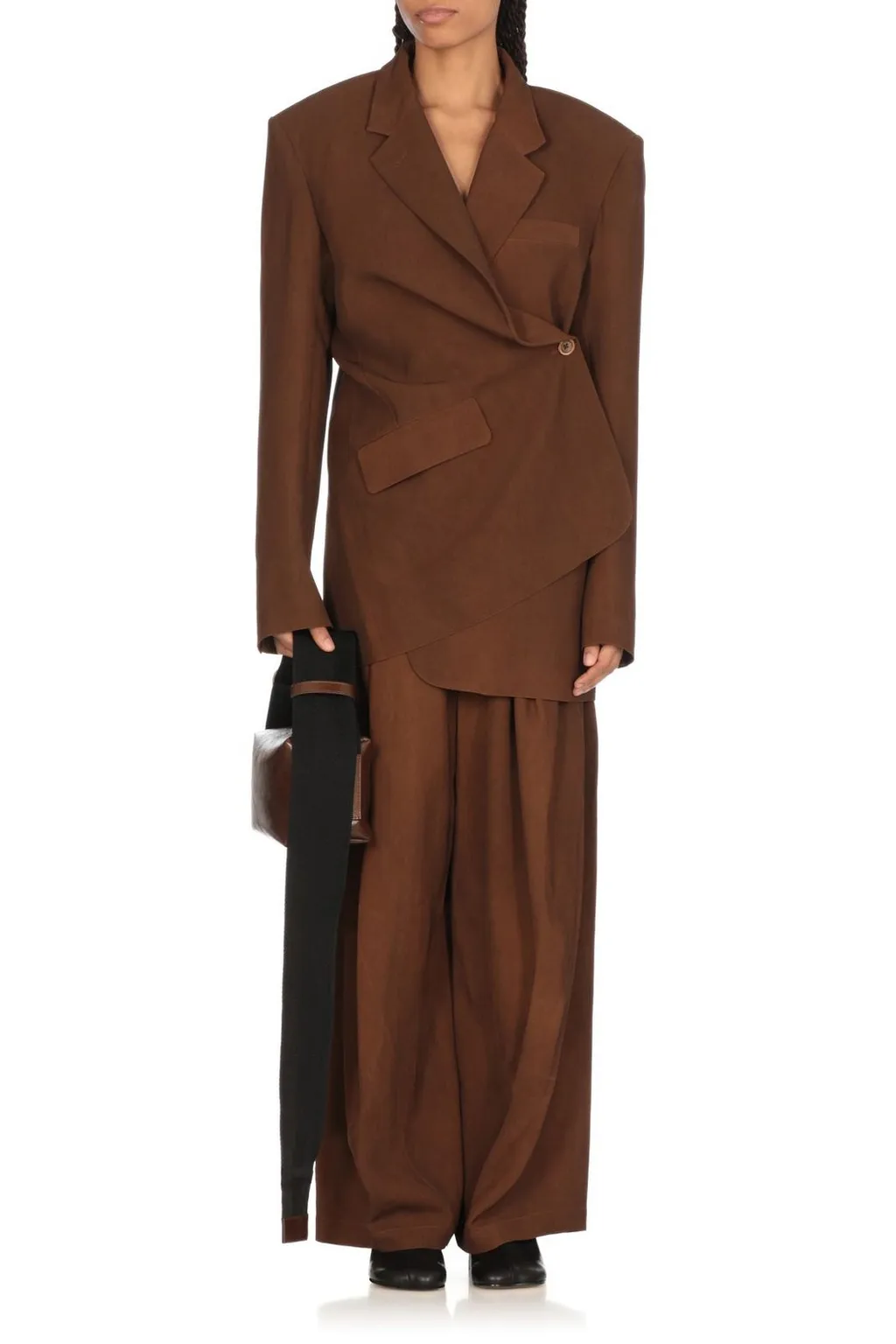 Asymmetric Double-Breasted Blazer