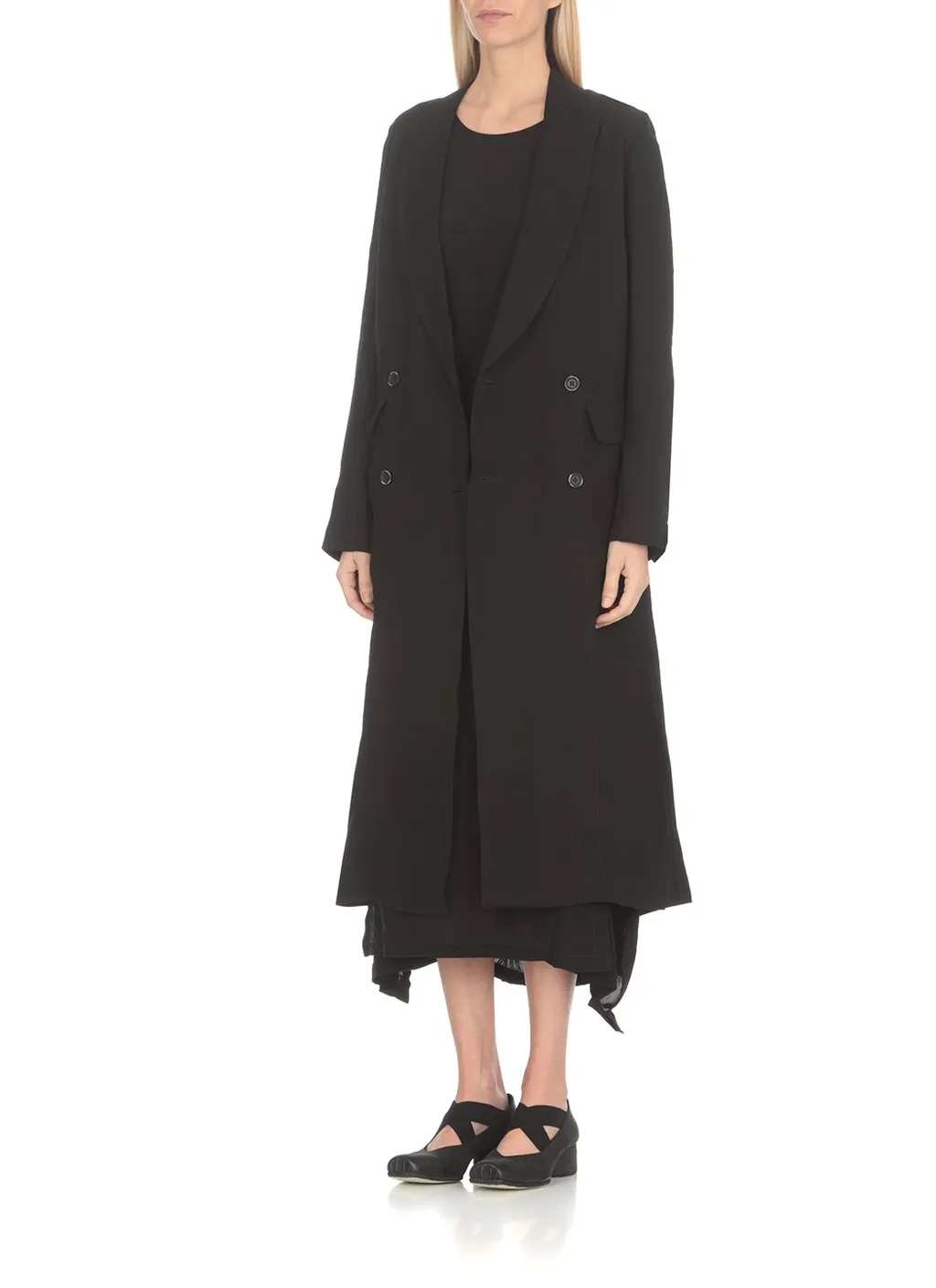 Double-Breasted Long Coat