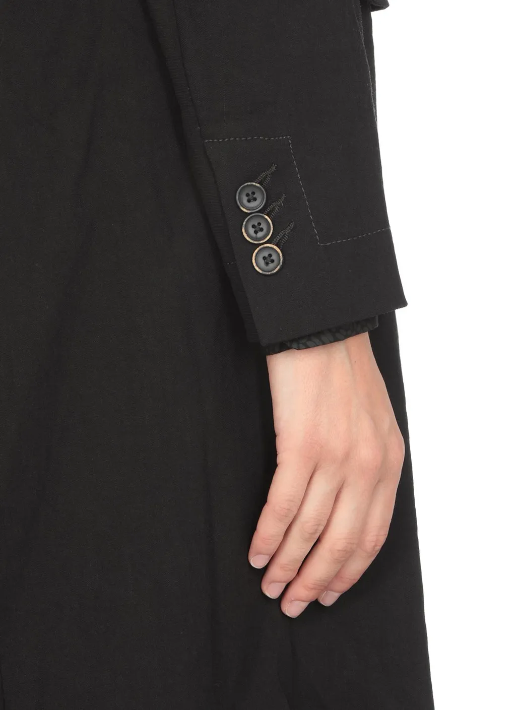 Double-Breasted Coat With Jacquard Detail