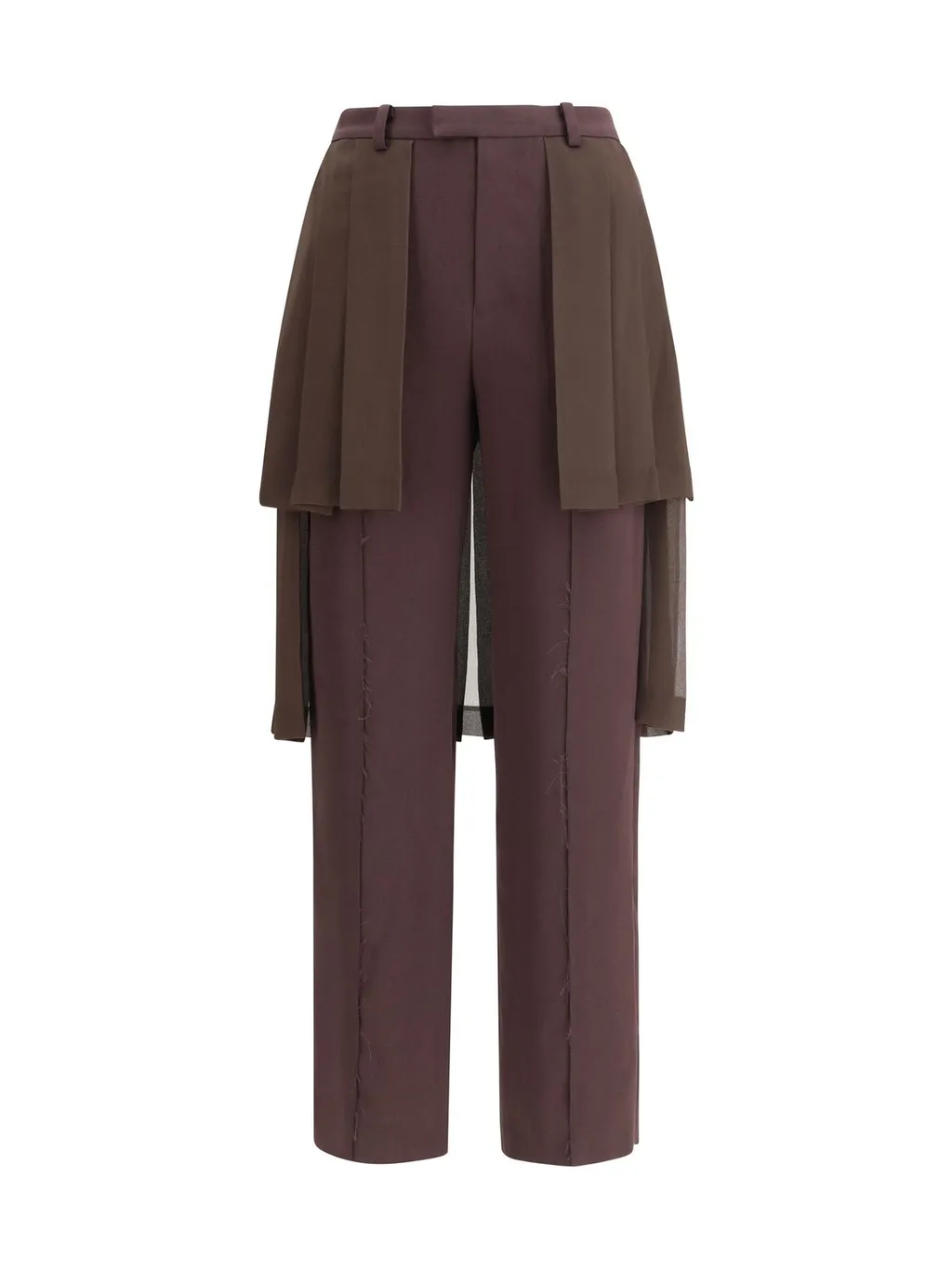 Pleated Overlay Trousers