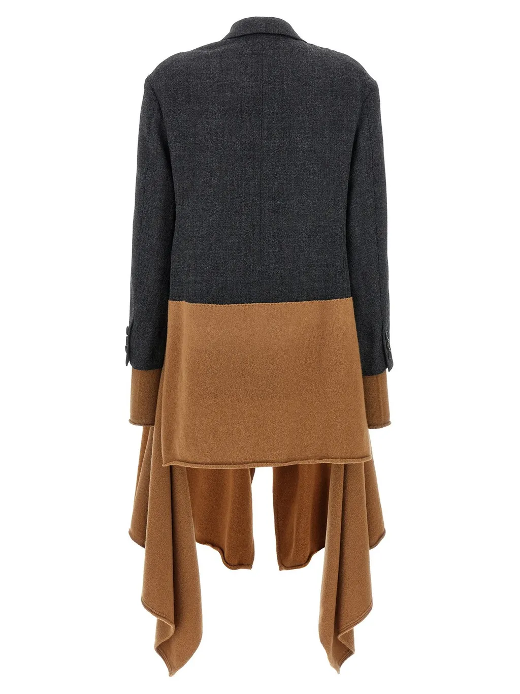 Asymmetric Wool Blend Blazer