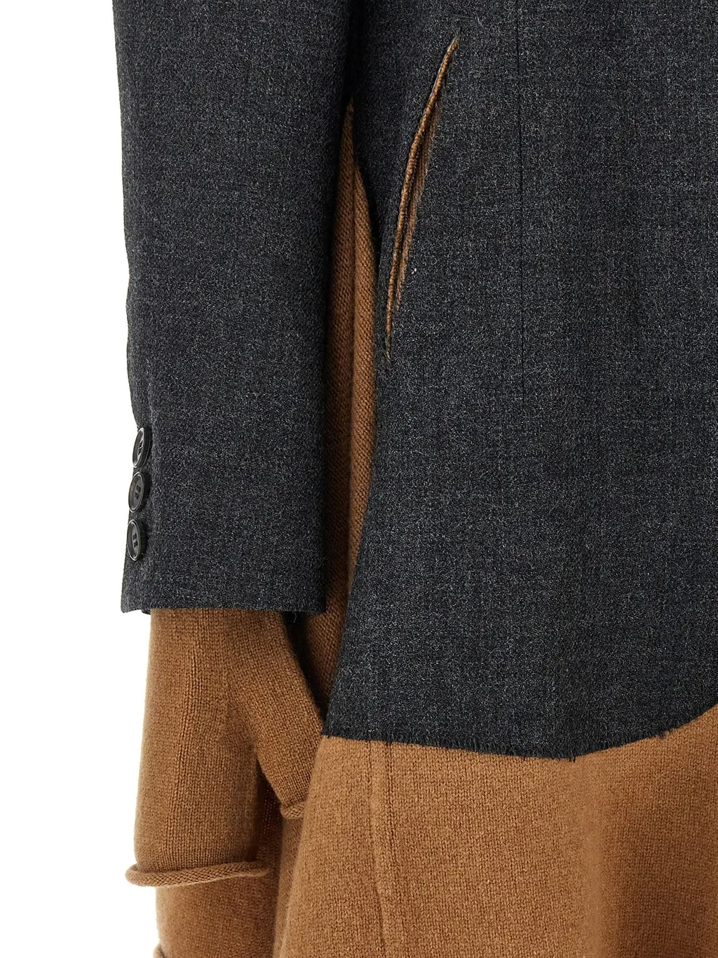 Asymmetric Wool Blend Blazer