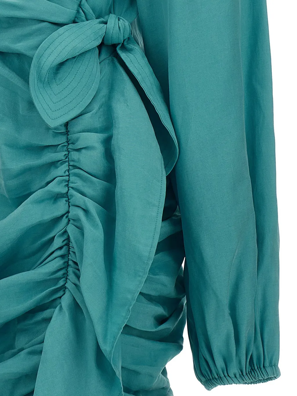 Ruched Wrap Dress