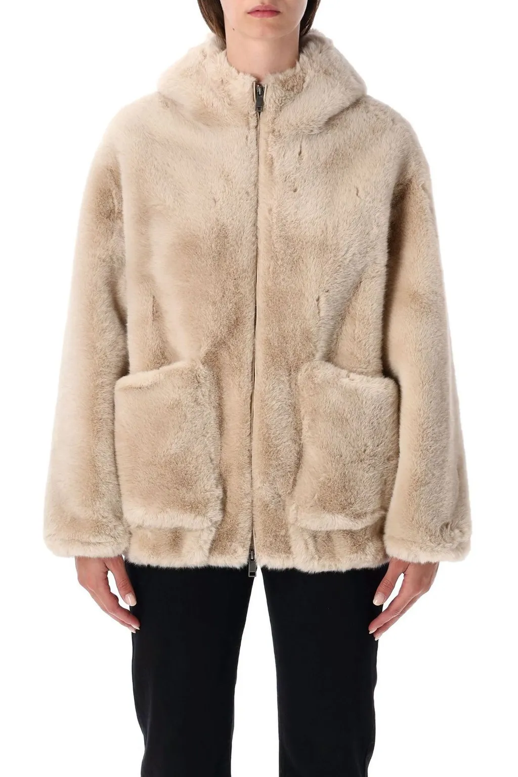Faux Fur Hooded Jacket