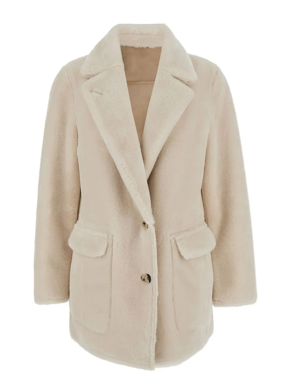 Shearling Trimmed Coat