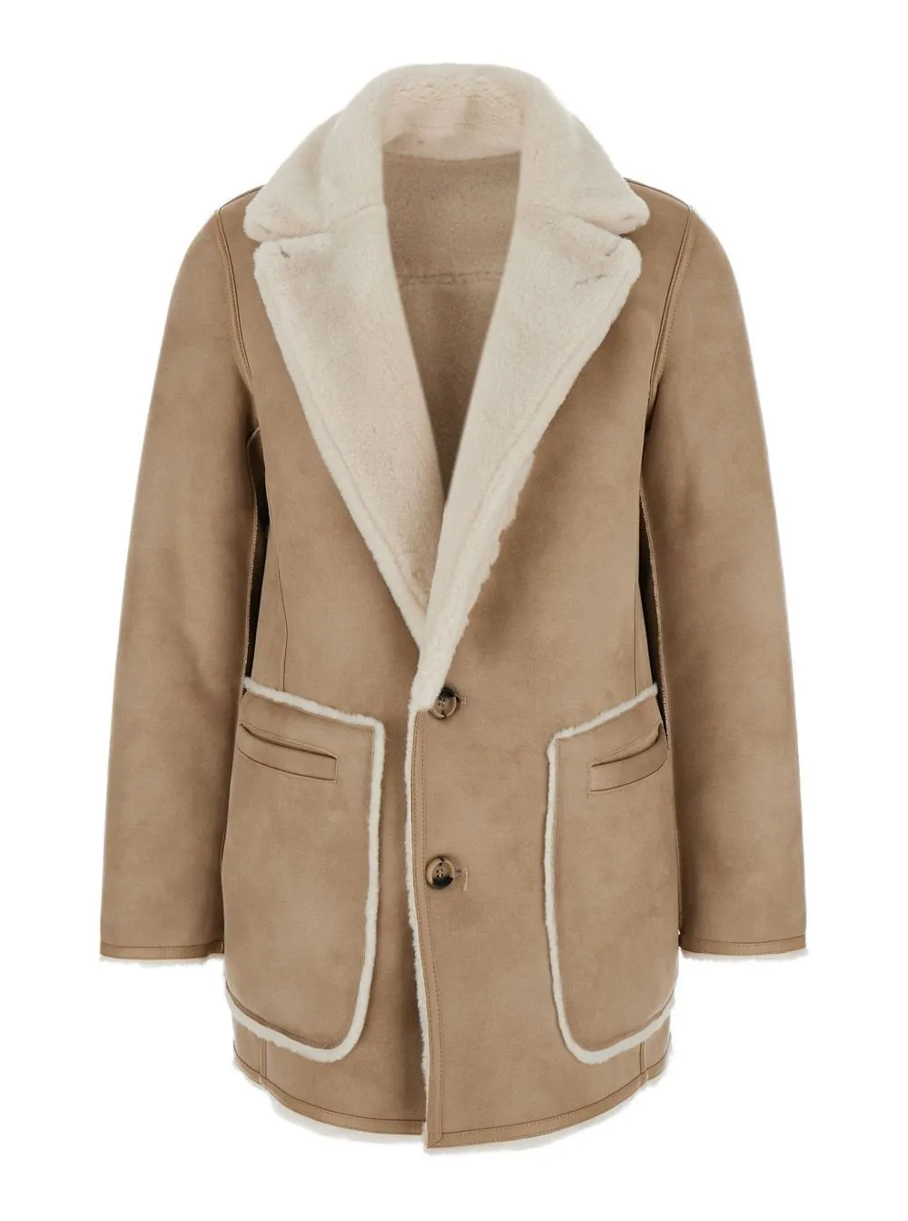 Shearling Trimmed Coat