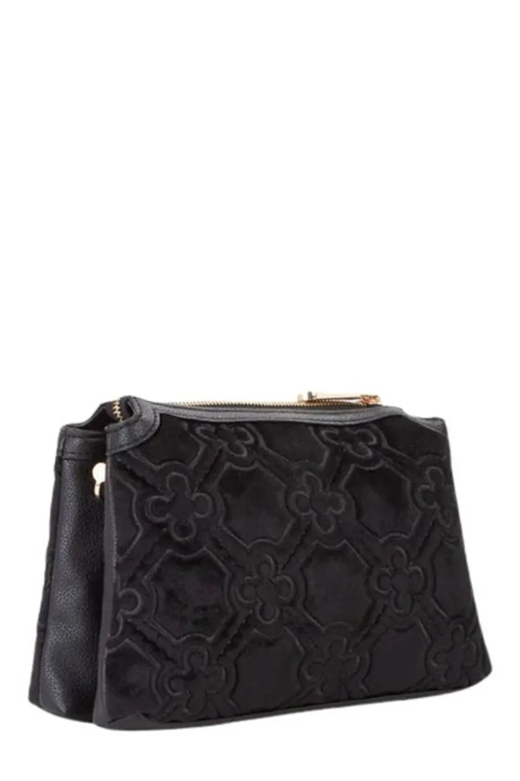 Quilted Velvet Crossbody Bag
