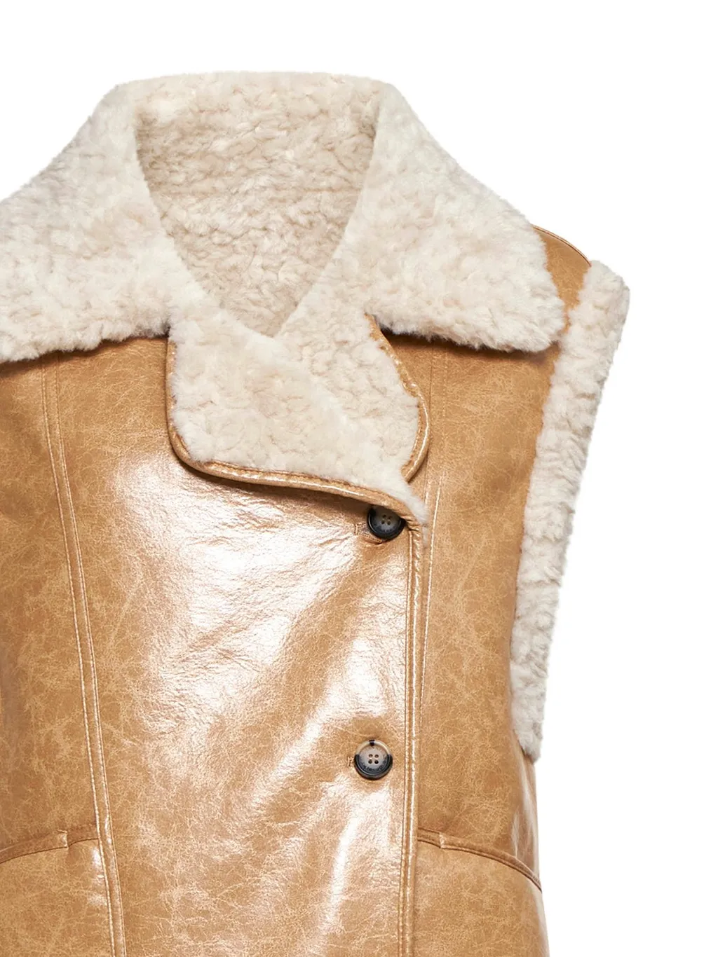 Shearling Trim Vest