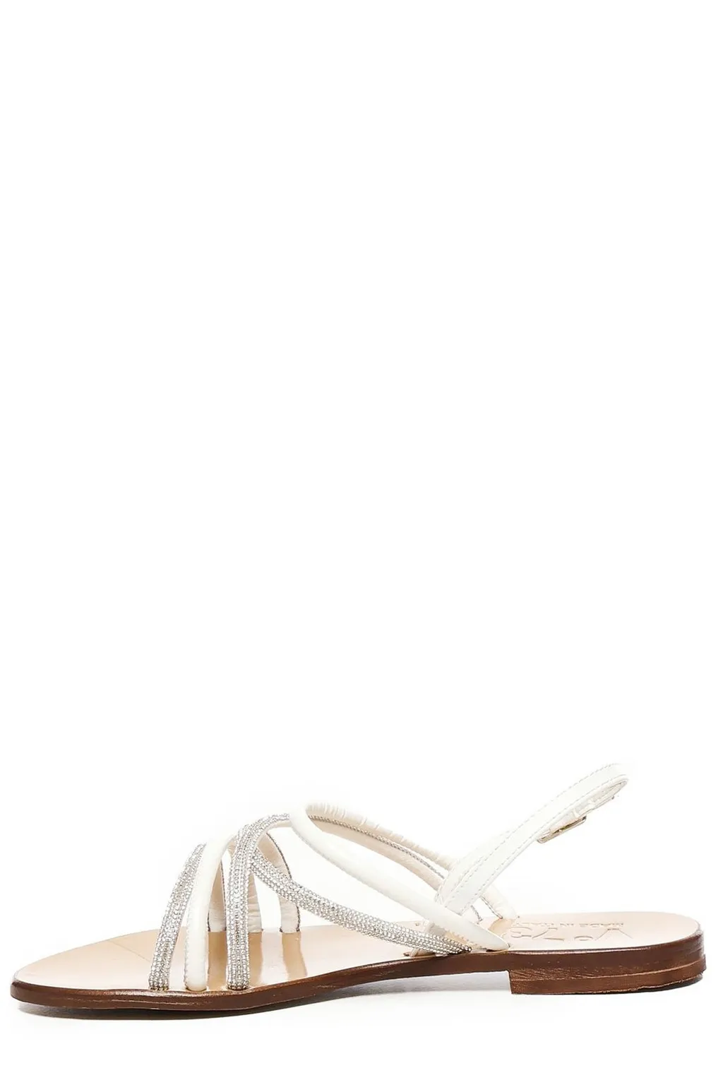 Flat Sandals With Rhinestones