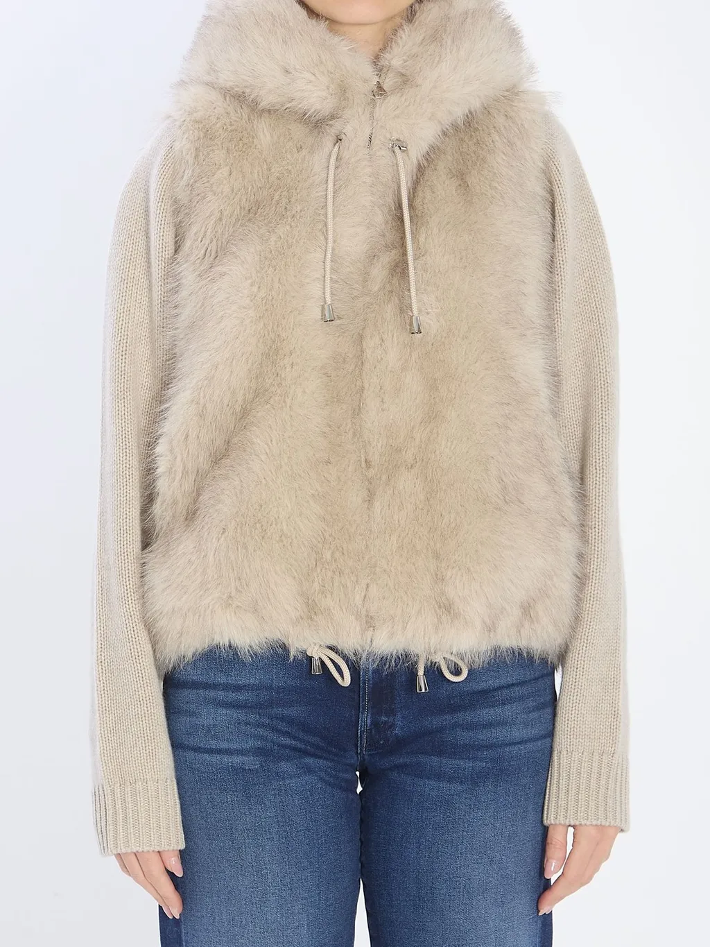 Faux Fur Trimmed Hoodie