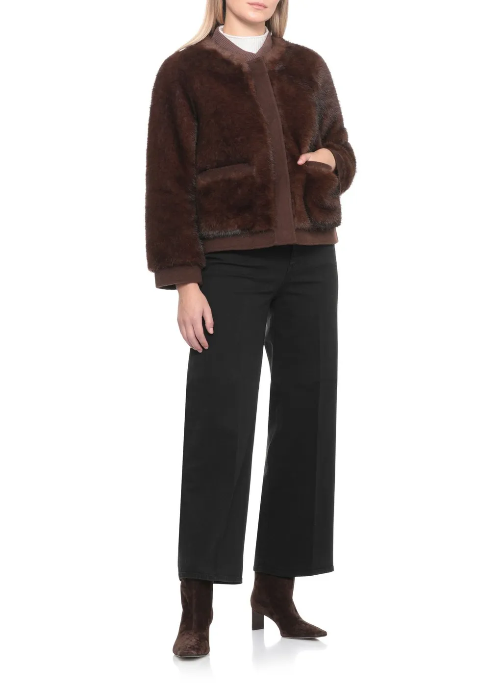 Faux Fur Bomber Jacket