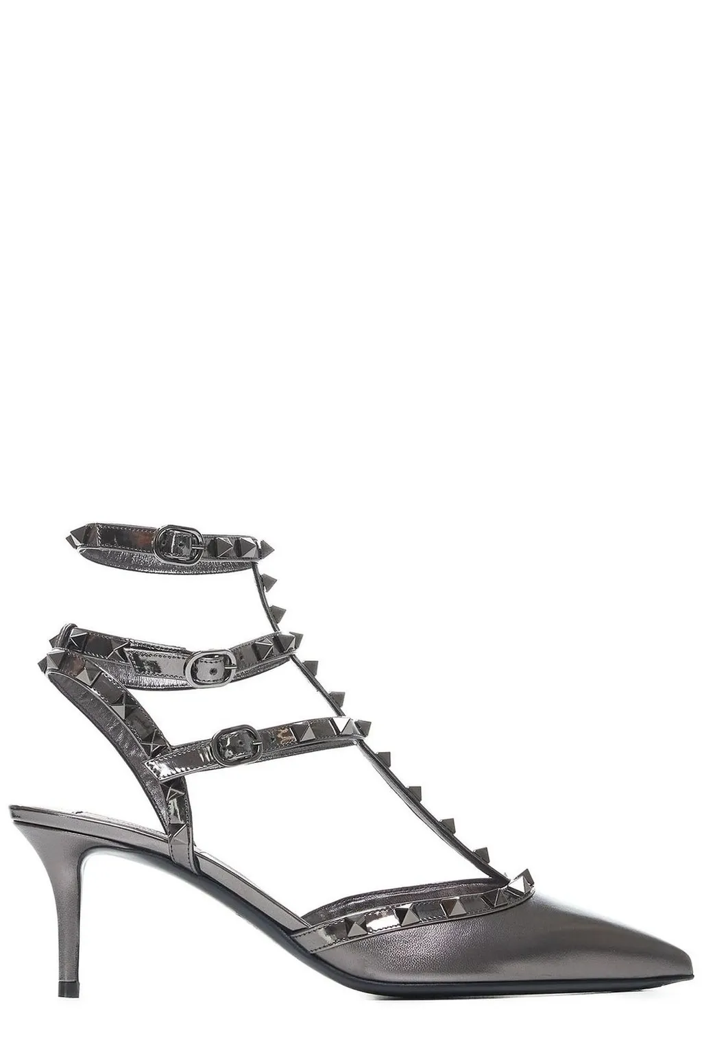 Studded T-Strap Heels
