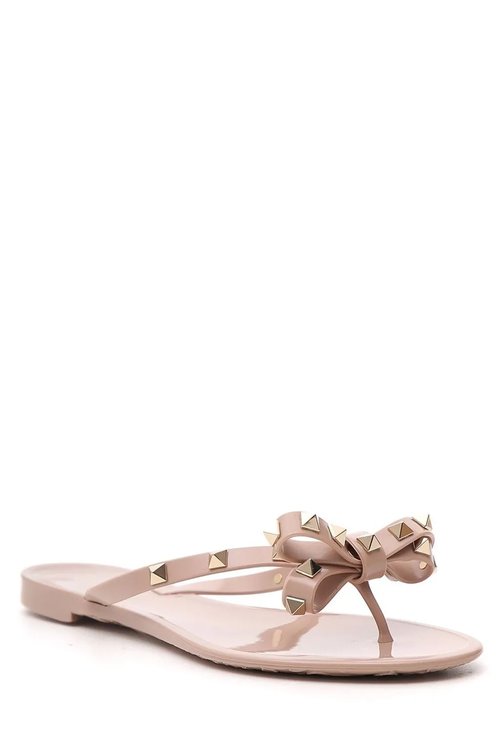 Studded Bow Flip-Flops