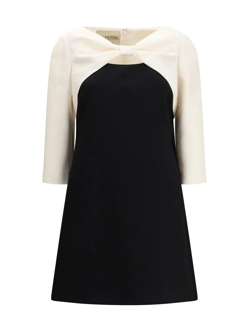 Colorblock Dress With Bow Detail