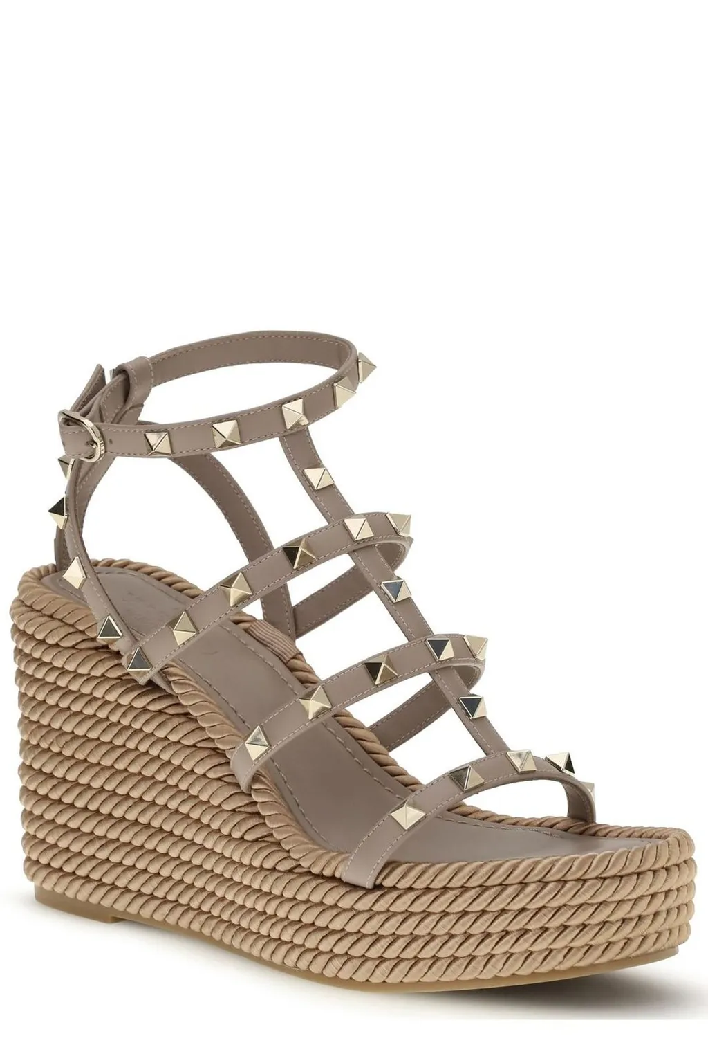 Studded Wedge Espadrille Sandals