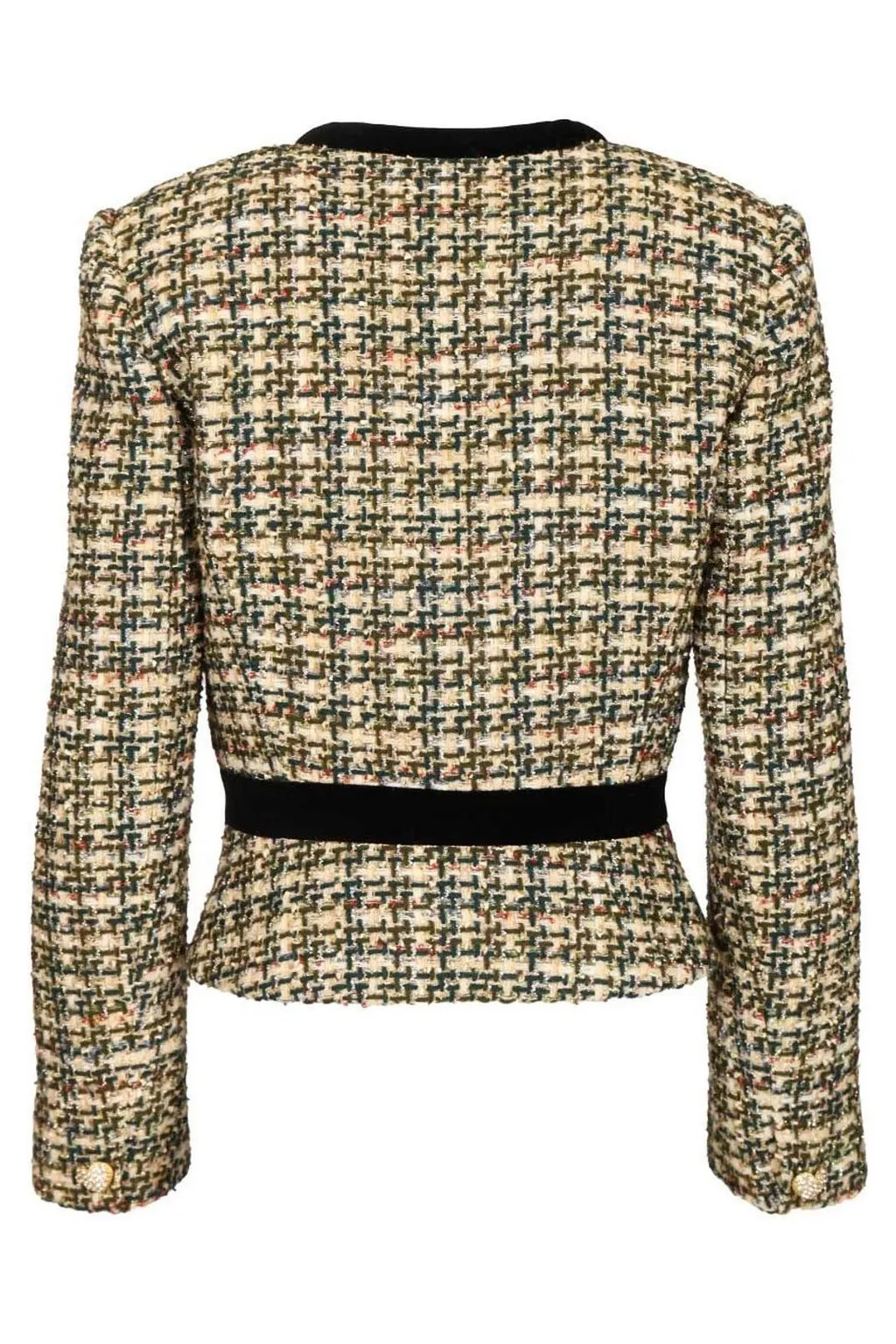 Tweed Jacket With Velvet Bows