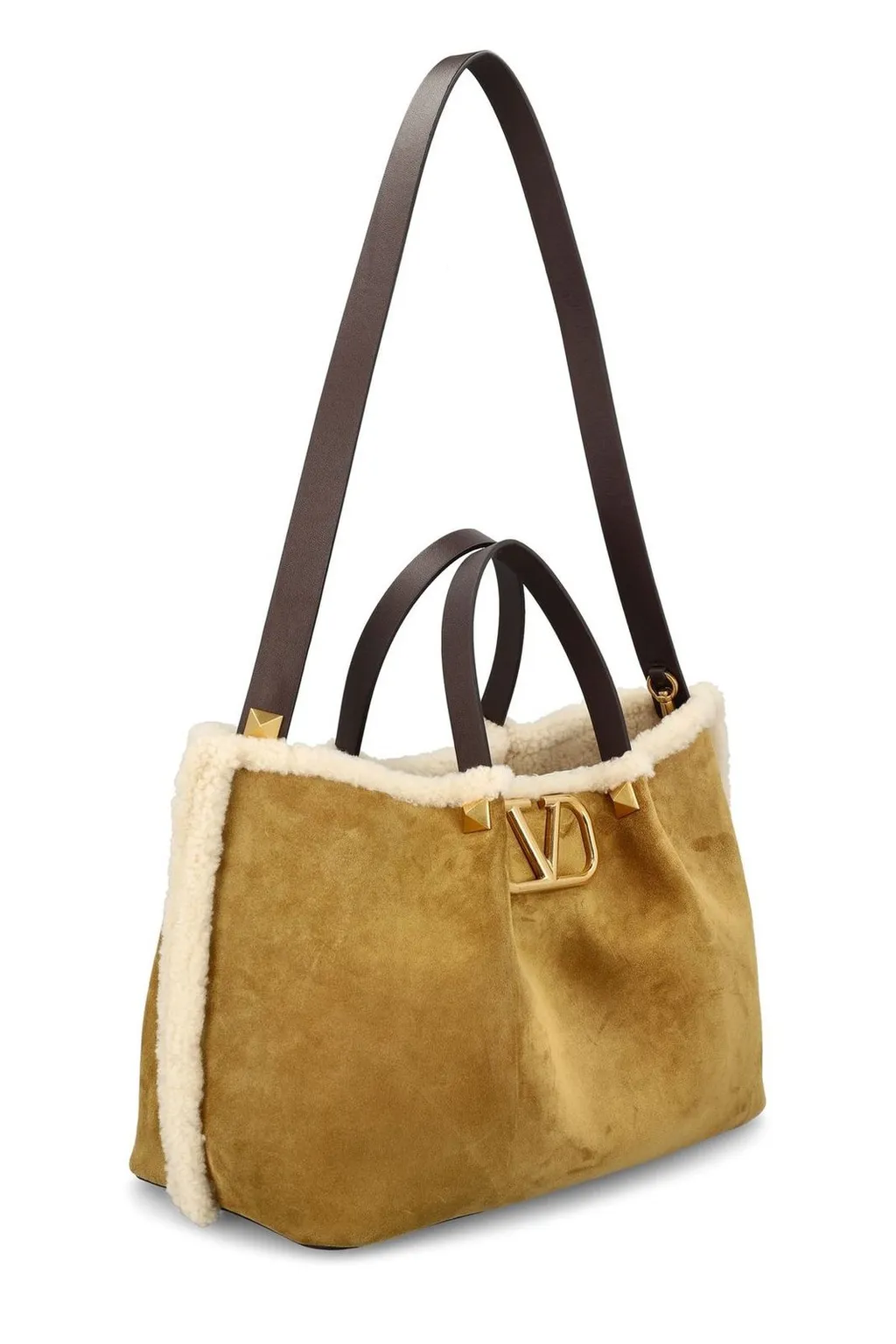 Vltn Shearling Tote Bag
