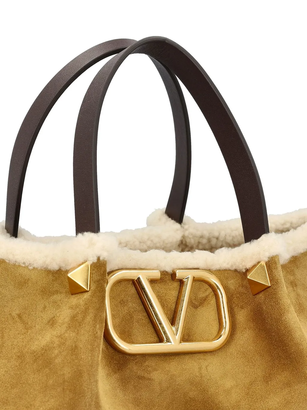 Vltn Shearling Tote Bag