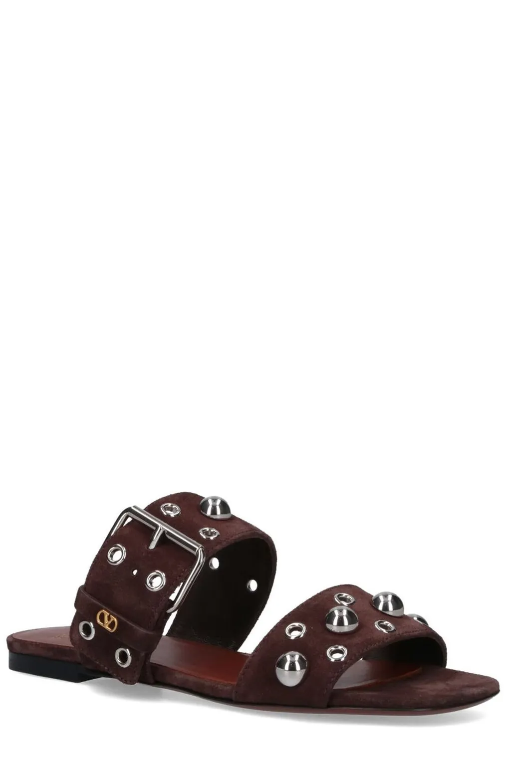 Studded Double Strap Slides