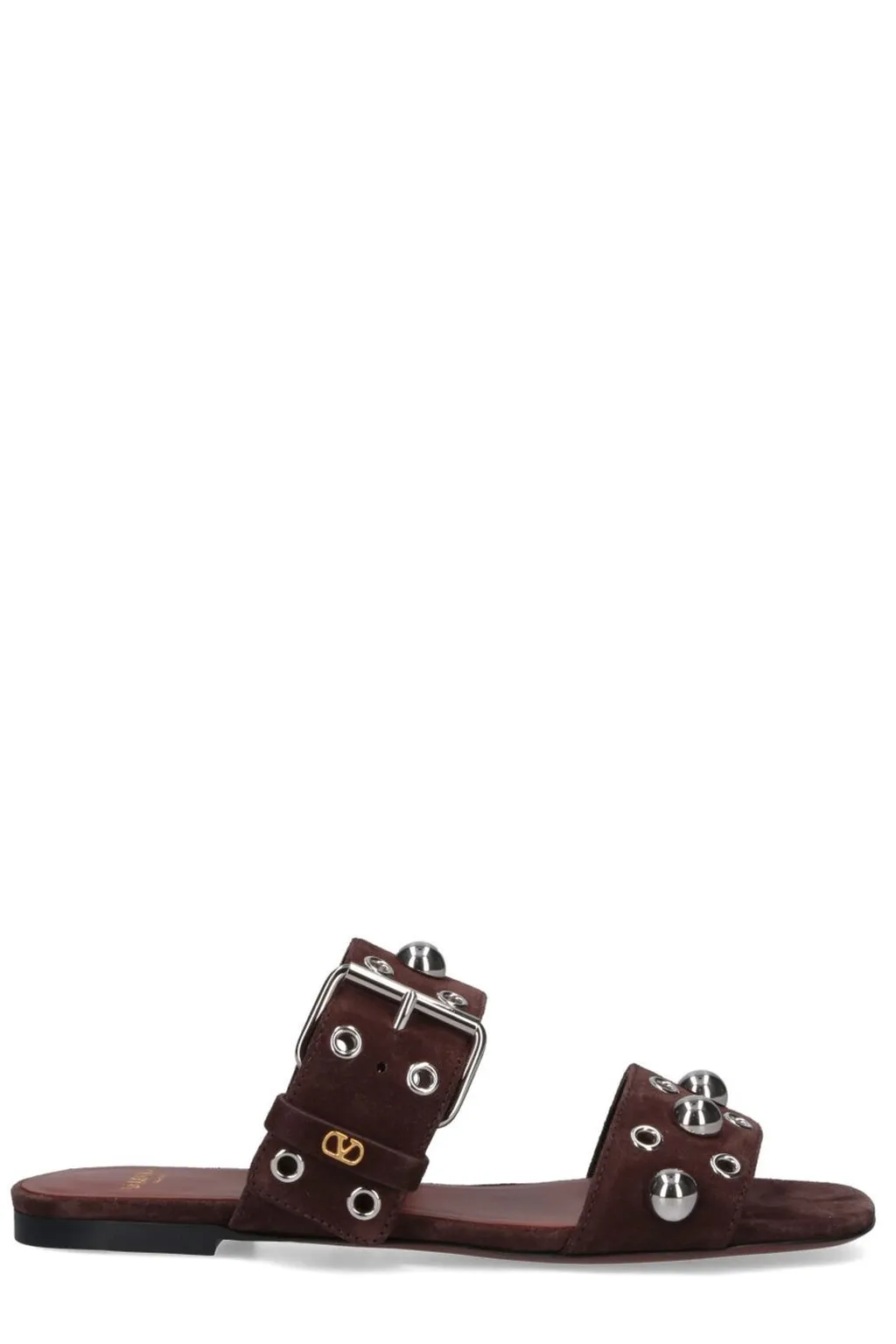 Studded Double Strap Slides