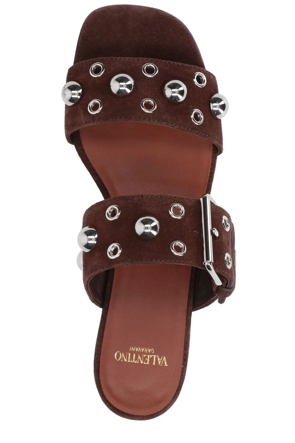 Studded Double Strap Slides