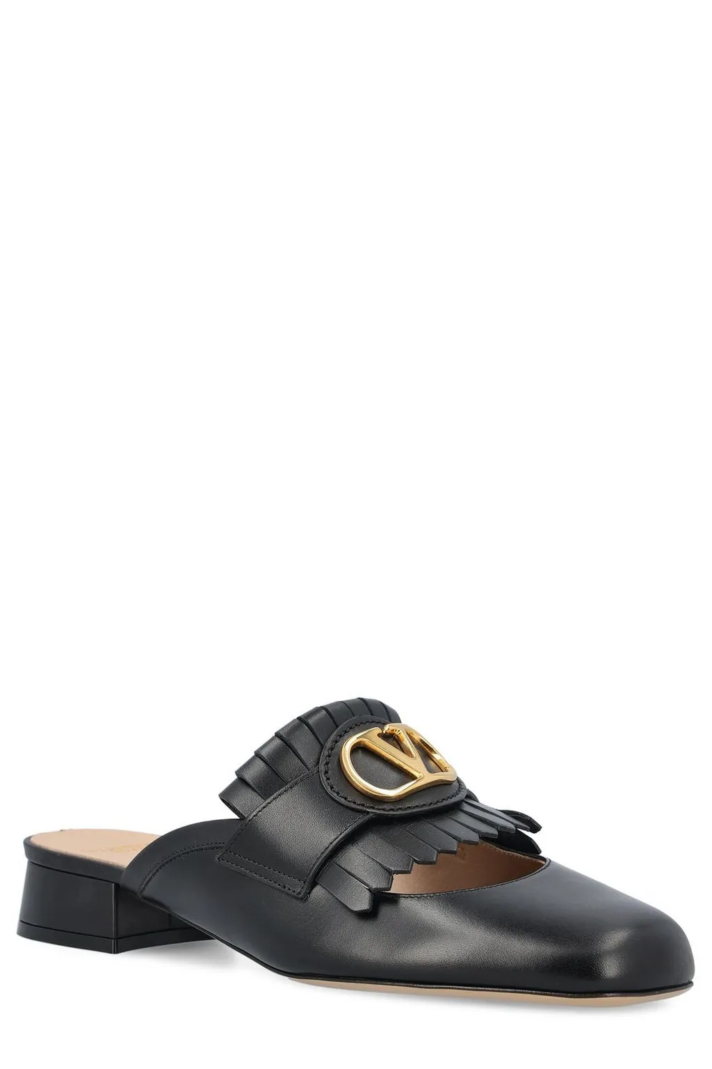Mules With Fringes And Gg Marmont
