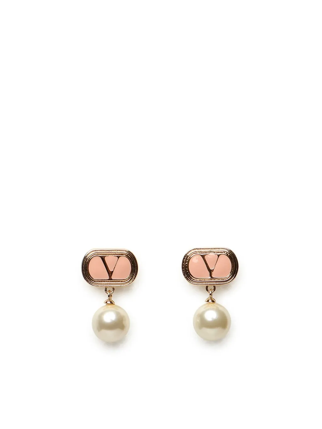 Valentino Garavani Vlogo Signature Earrings With Pearl