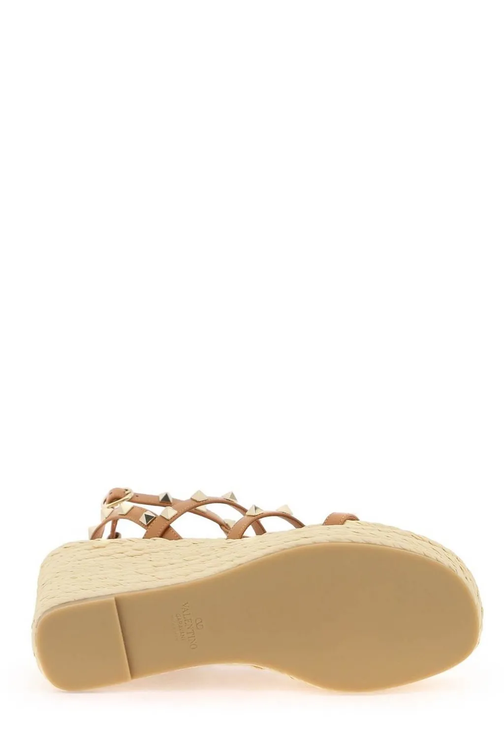 Studded Platform Wedge Espadrilles