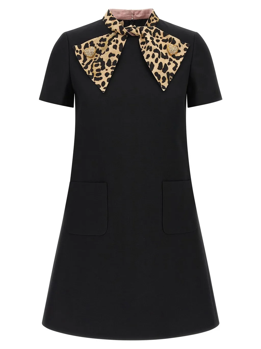A-Line Dress With Bow Collar