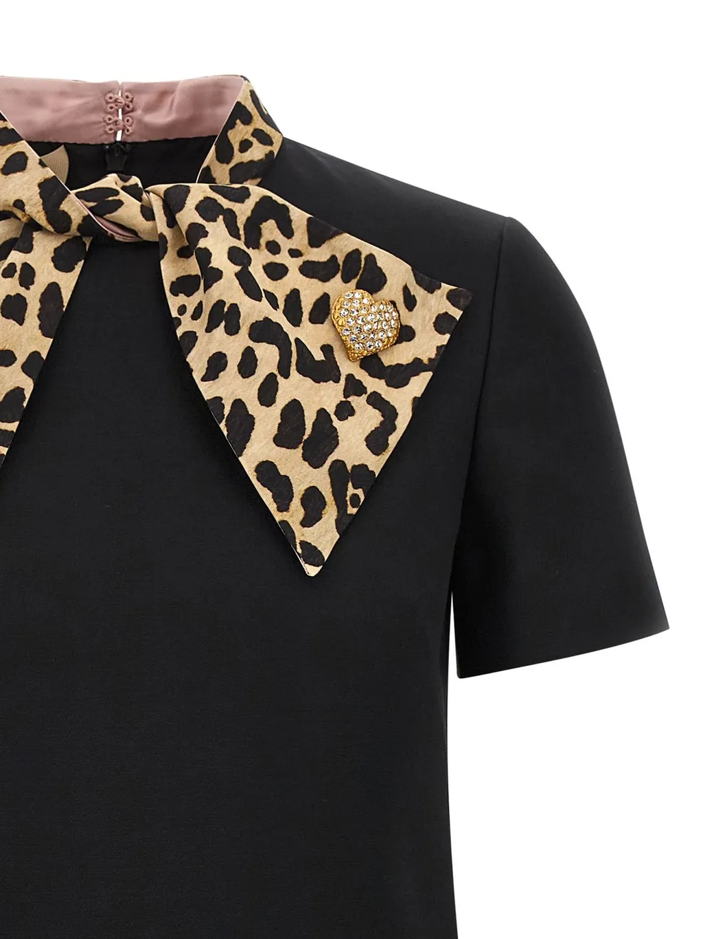 A-Line Dress With Bow Collar