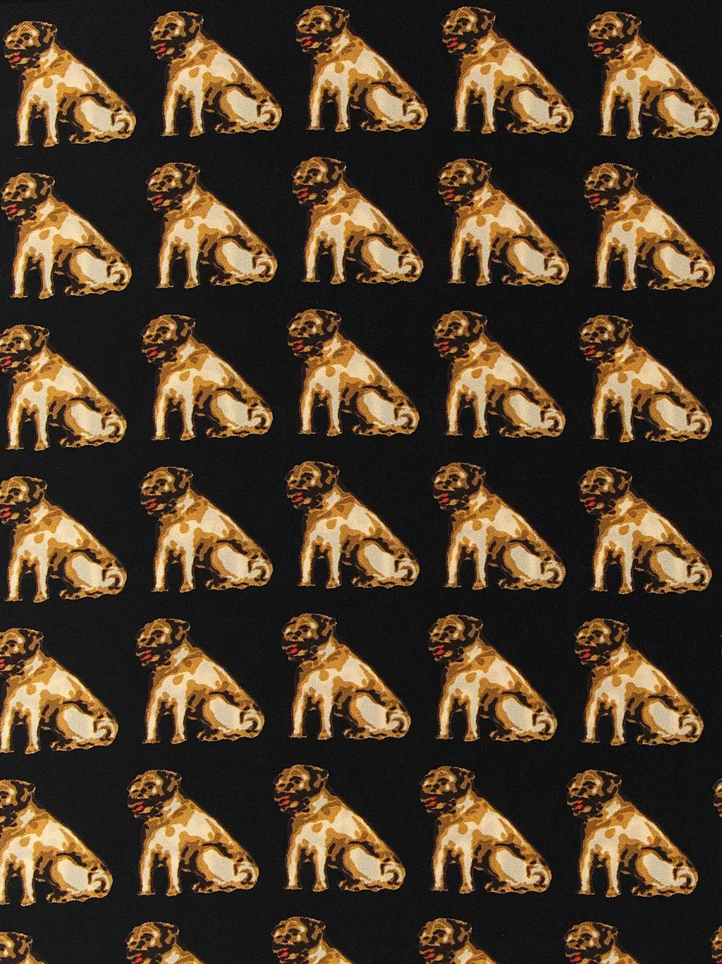 Pug Print Silk Scarf