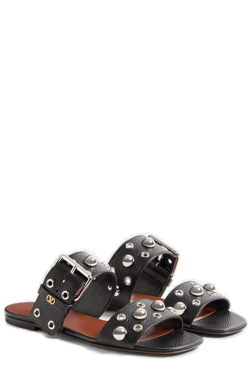 Studded Leather Slides