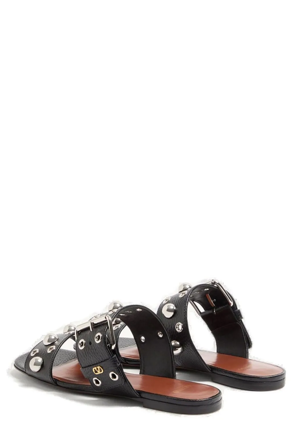 Studded Leather Slides