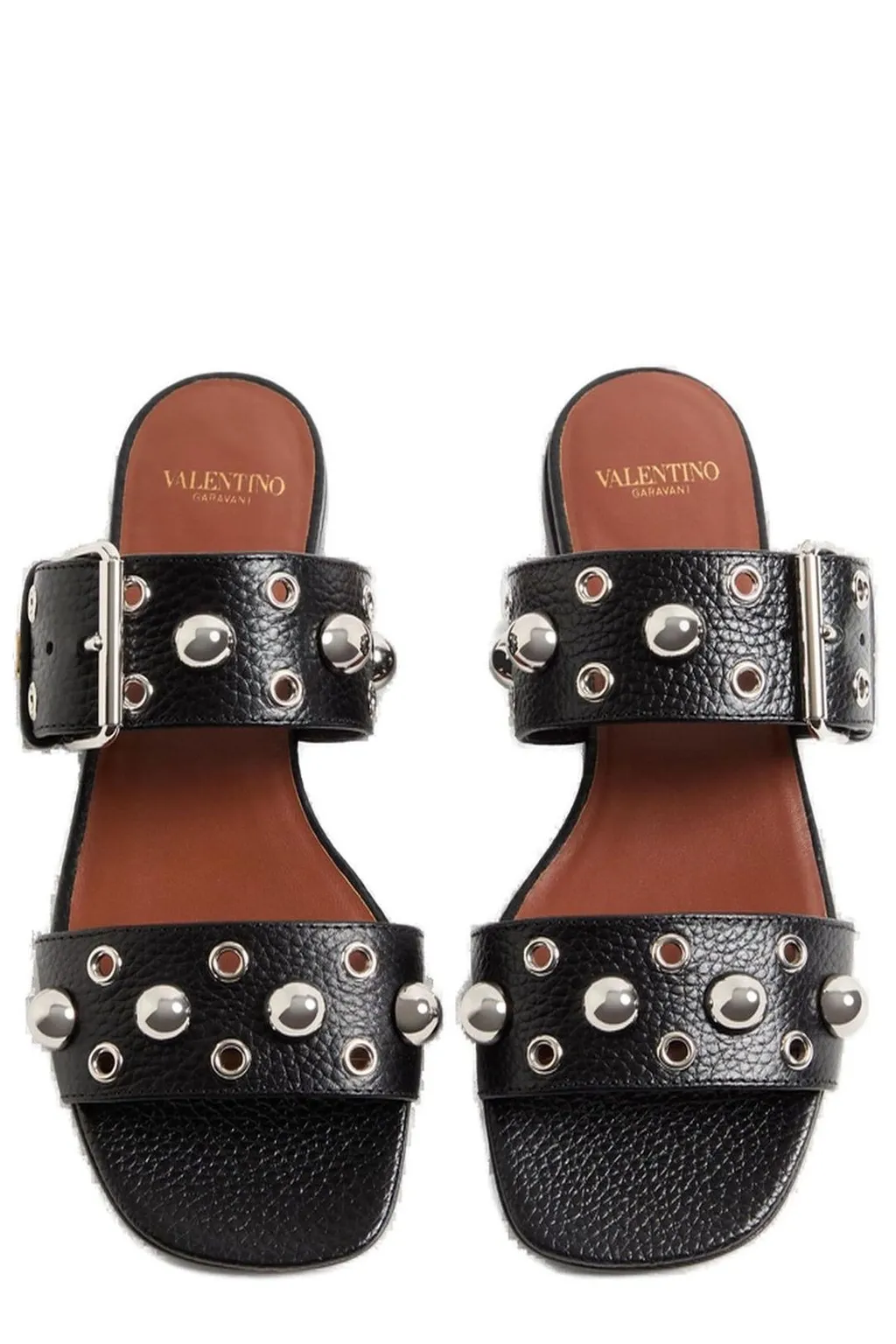 Studded Leather Slides