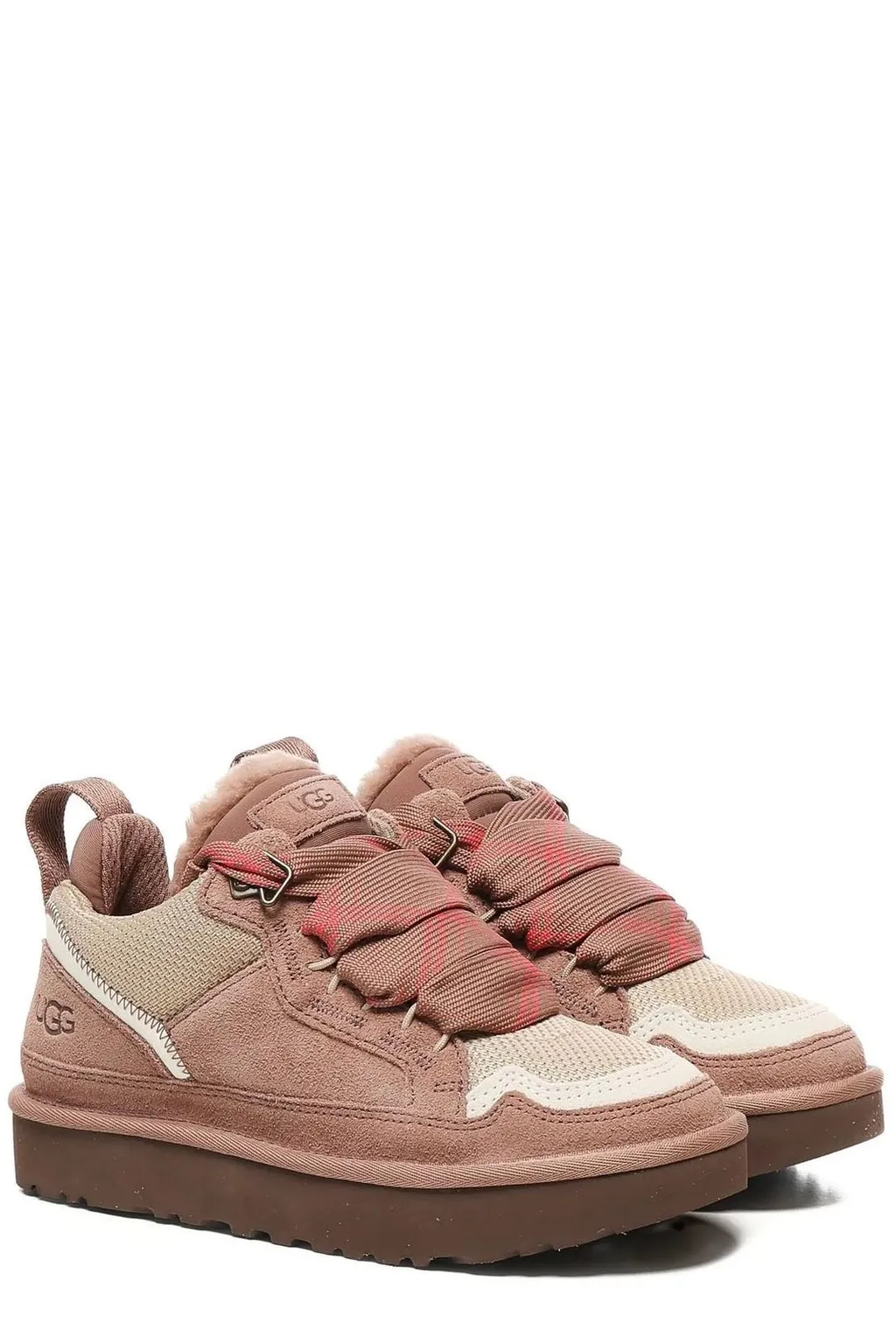 Low-Top Sneakers With Shearling Trim