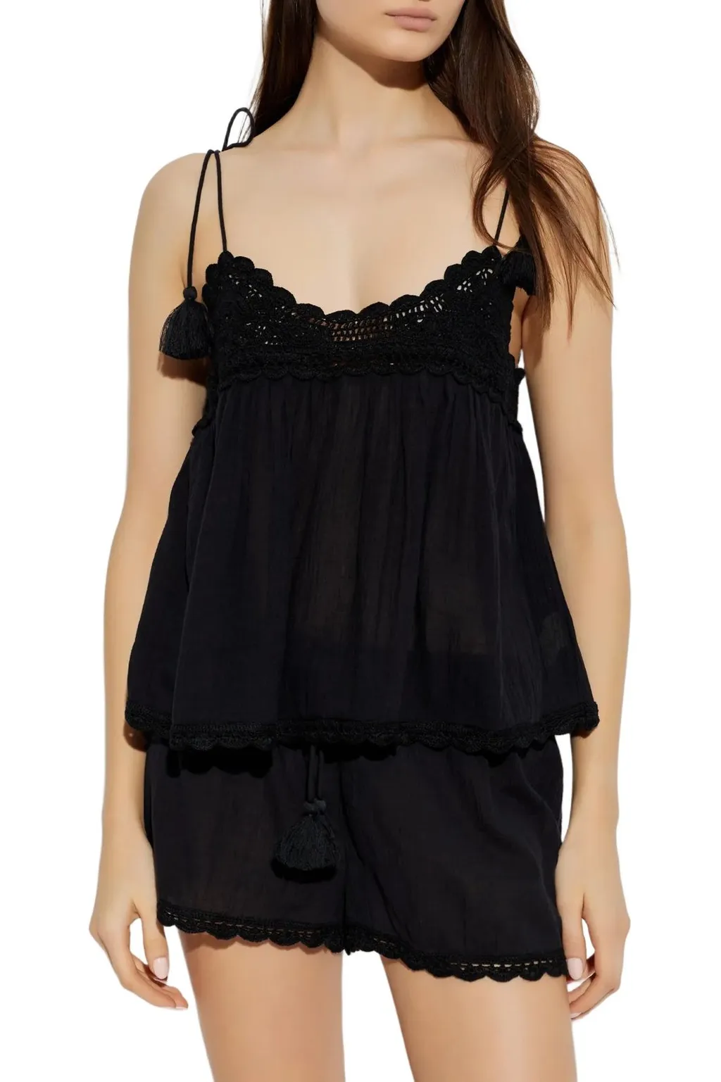 Crochet Lace Trim Camisole
